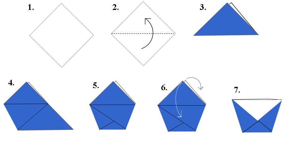 easy origami flower instructions for kids using one paper